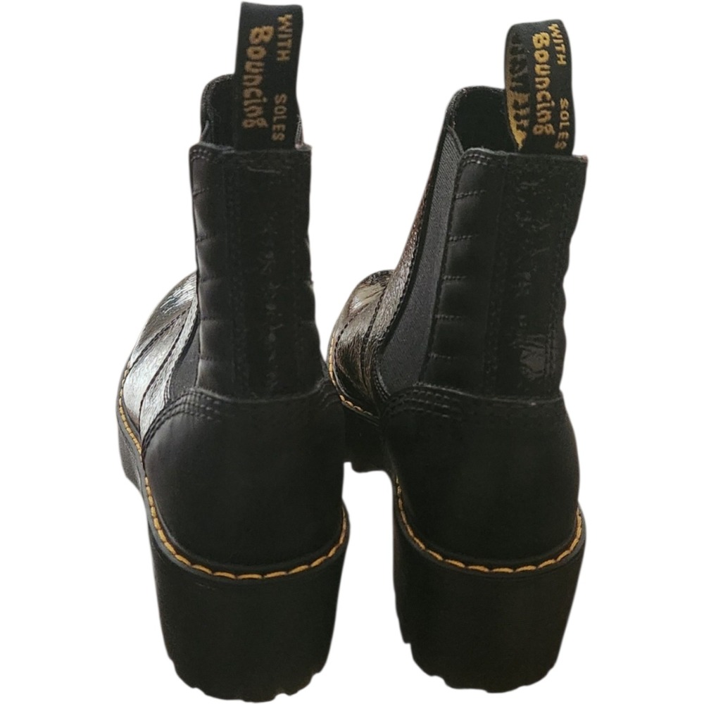 Dr.‎ Martens Rozalie Black Patent Leather Platform Chelsea Boots US 8 Womens - Picture 3 of 6